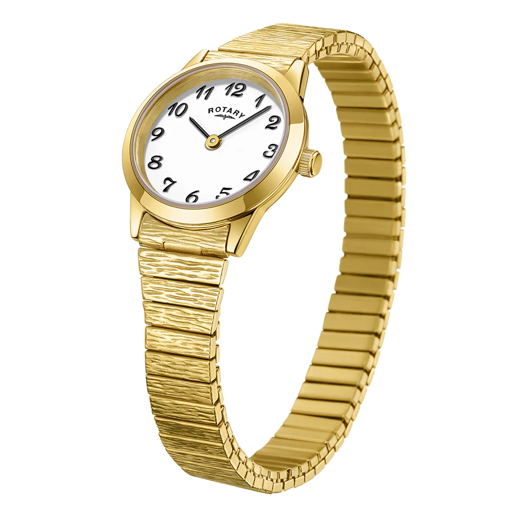 Rotary Heritage Altera Ladies Gold Tone Expansion Bracelet Watch LB00762/01 side 2