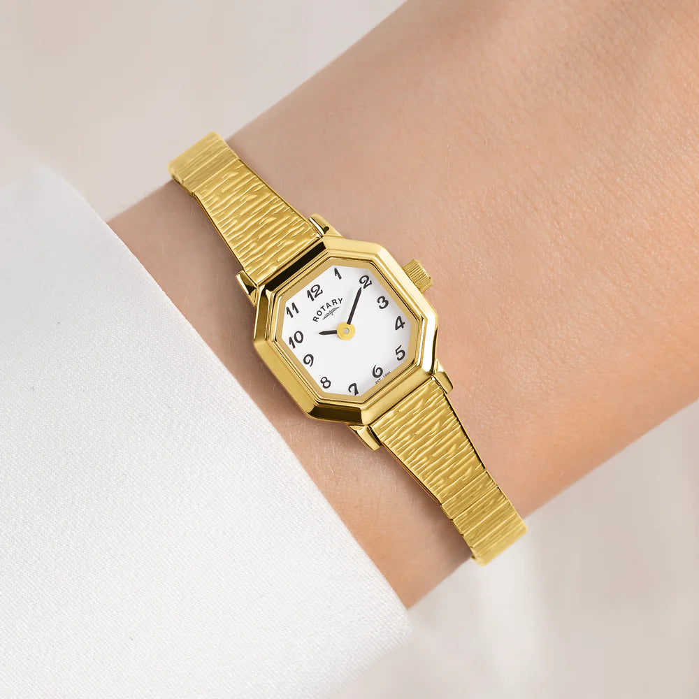 Rotary Heritage Altera Ladies Gold Tone Expansion Bracelet Watch LB00764/29 model