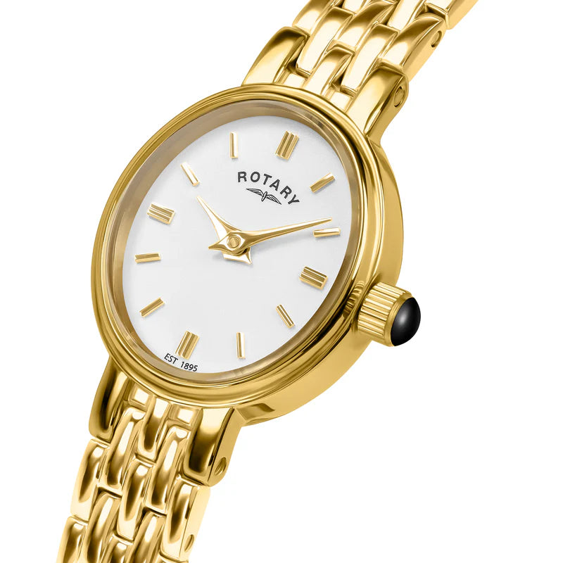 Rotary Cocktail Gold Tone Ladies Bracelet Watch LB02084/02 side