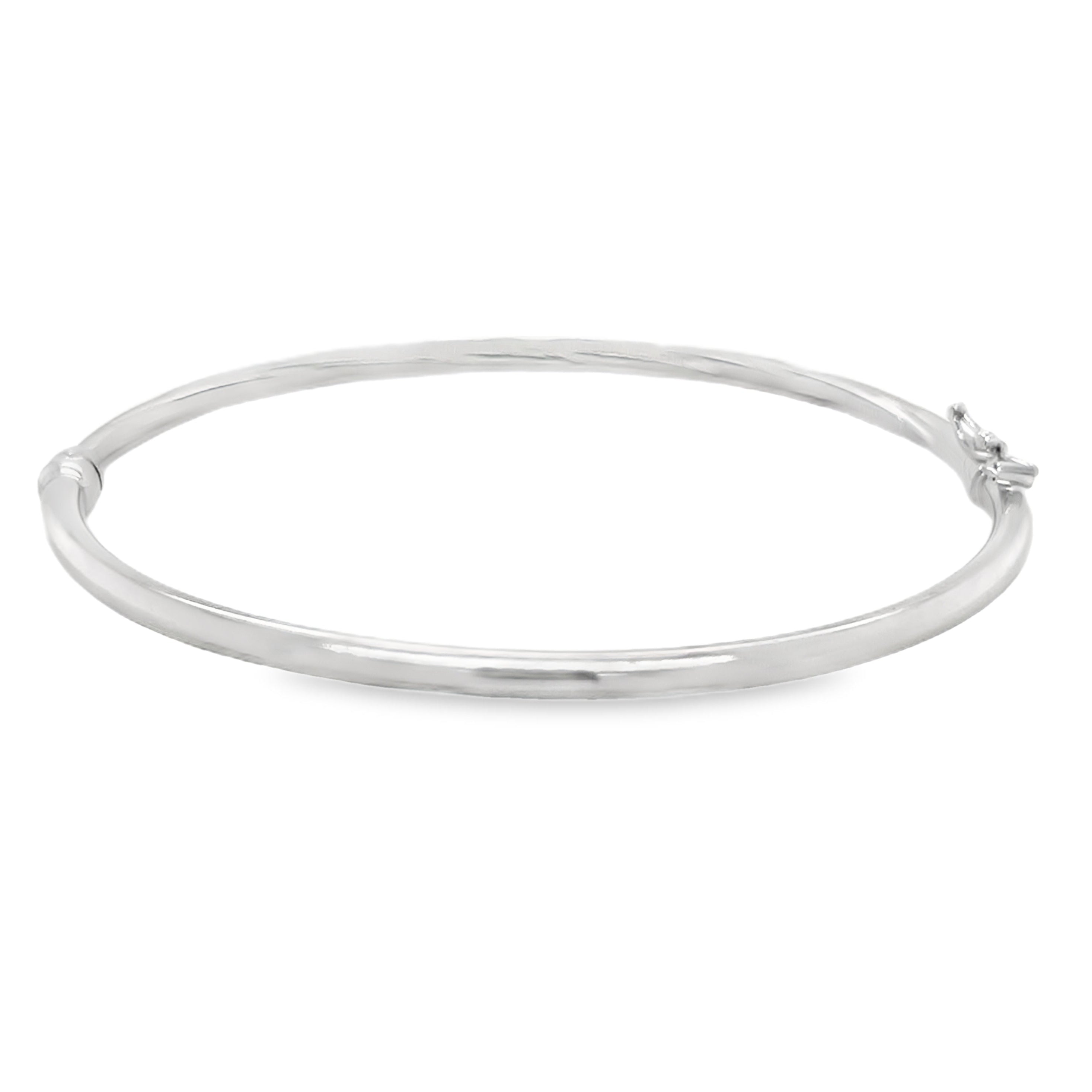 Sterling Silver 3mm Hinged Bangle