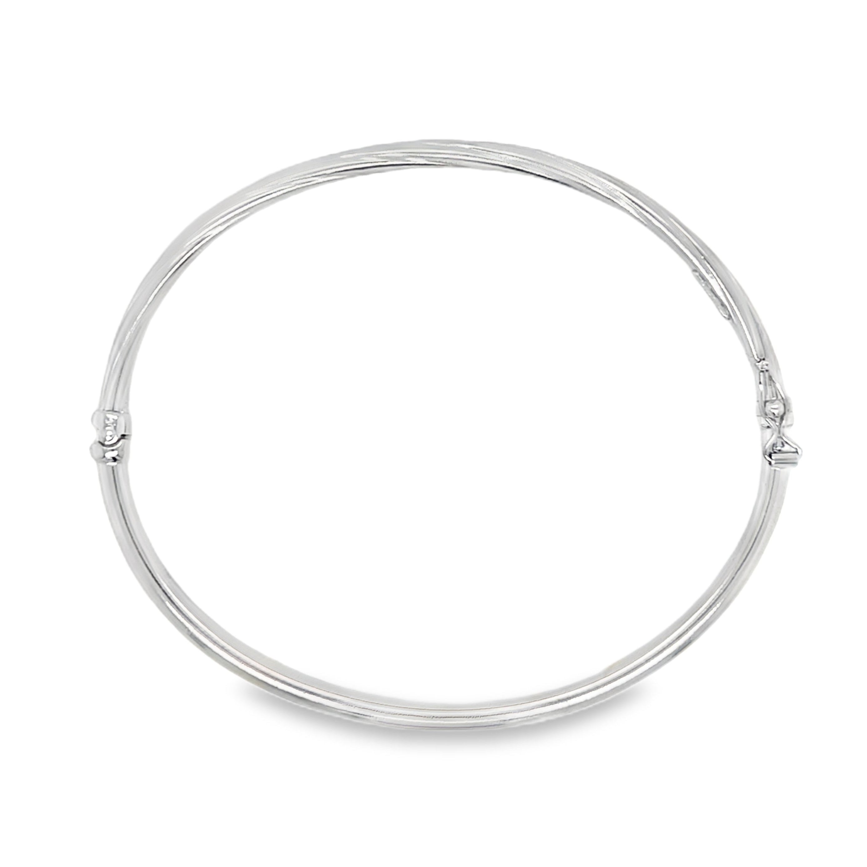 Sterling Silver 3mm Hinged Bangle