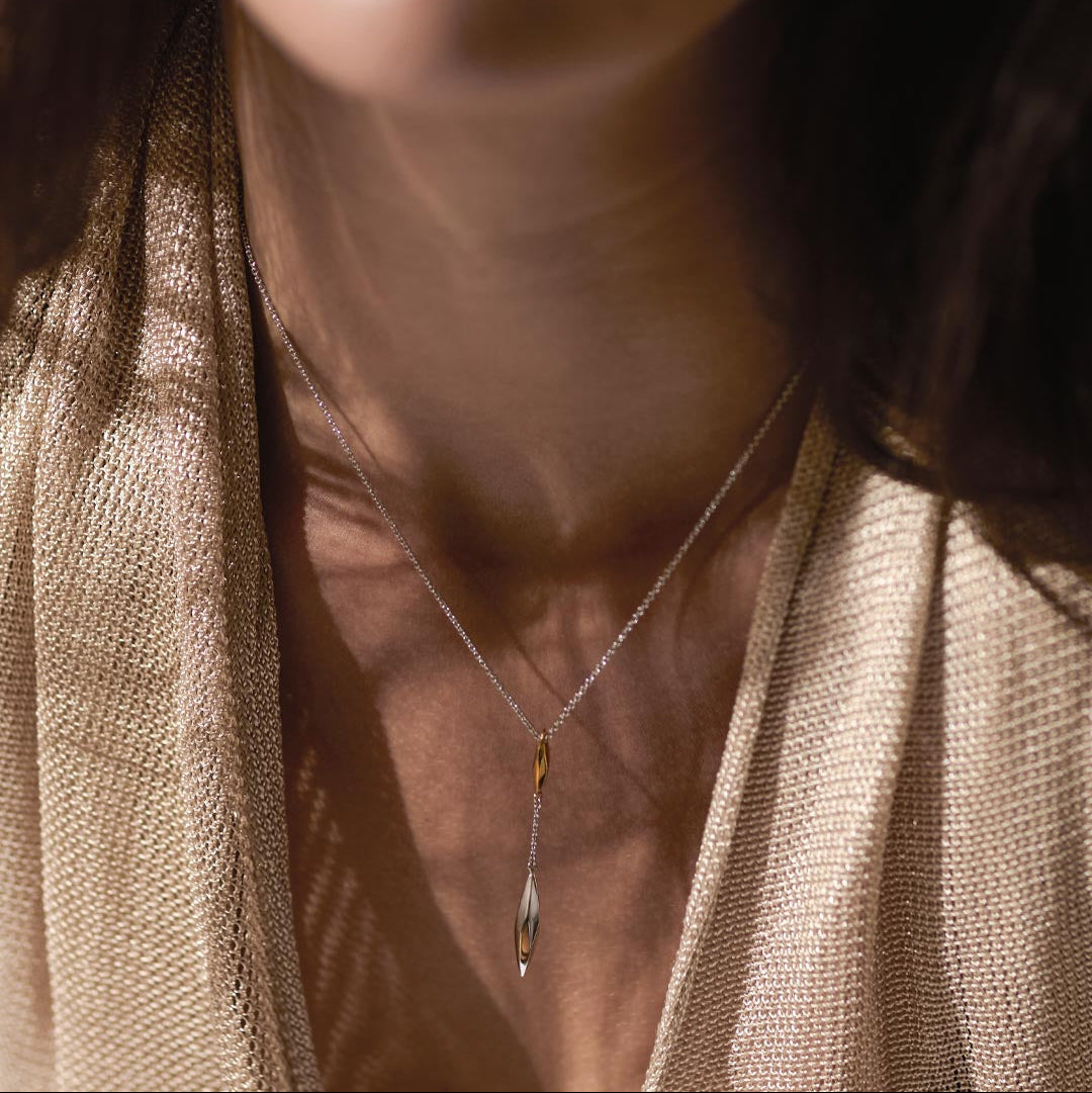Kit Heath Glint Golden Two-Tone Lariat-Style Necklace model