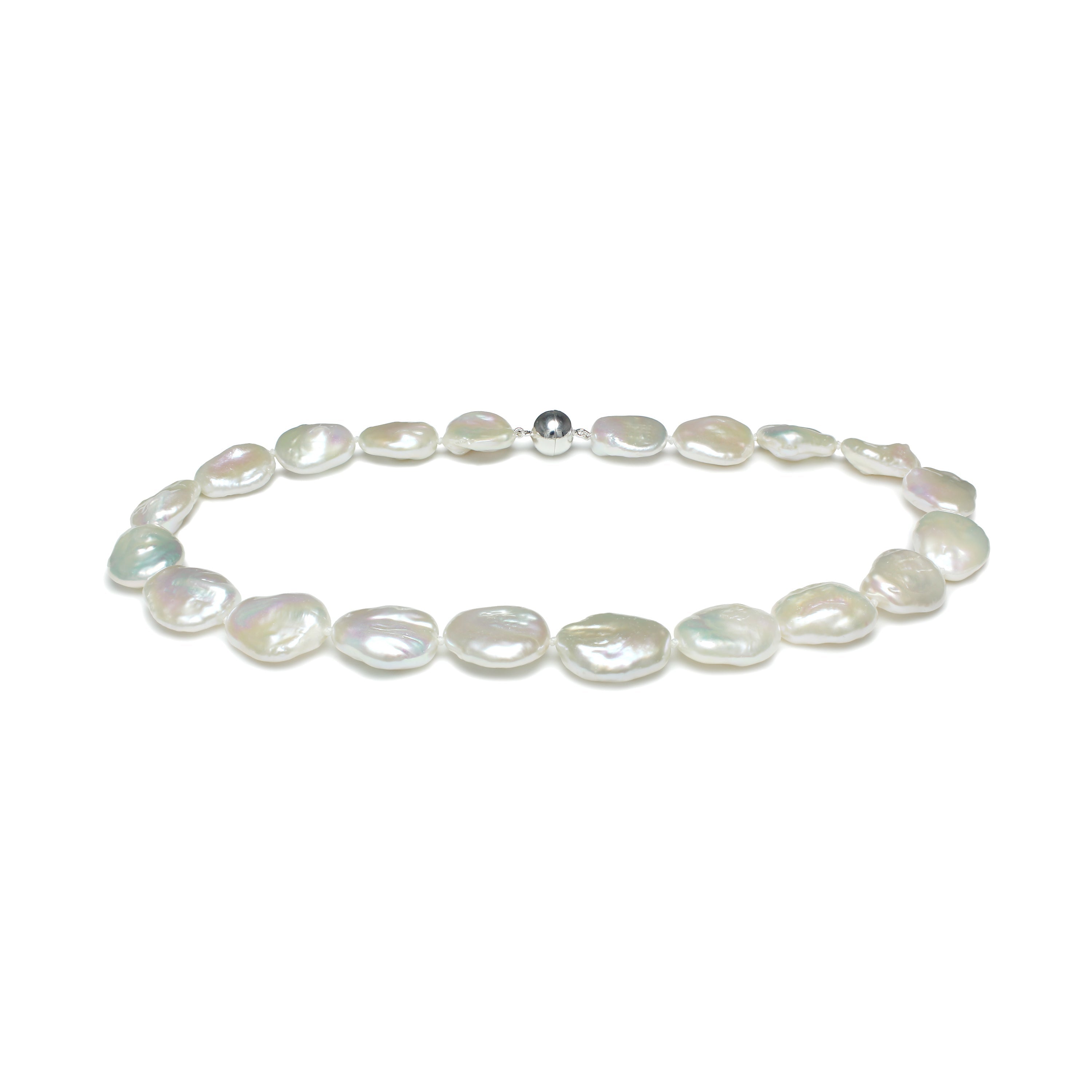 Baroque Coin River Pearls Silver Clasp