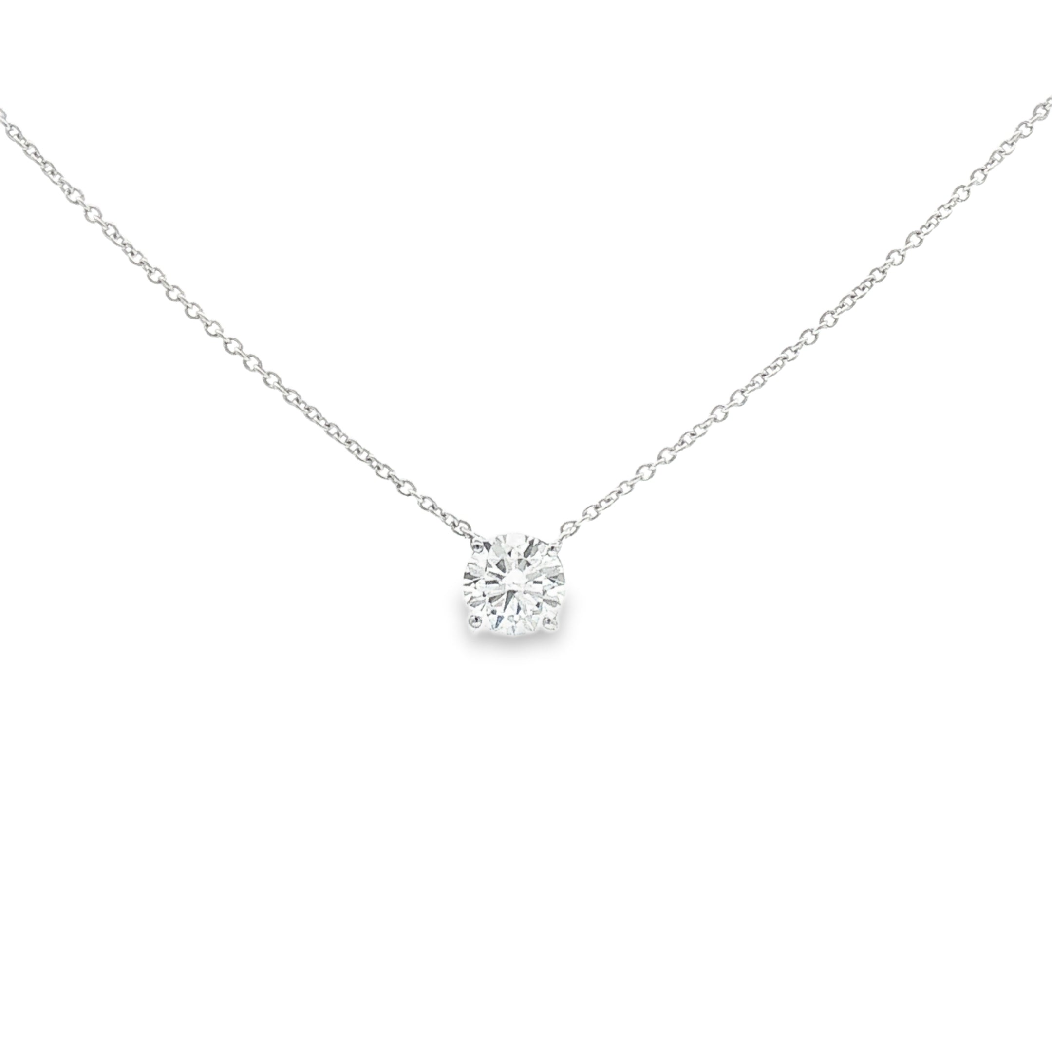 Sterling Silver Lab Grown Diamond Necklace
