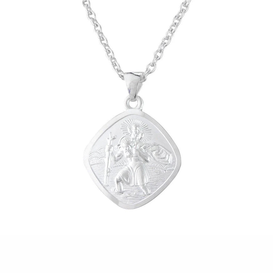Sterling Silver Cushion St. Christopher