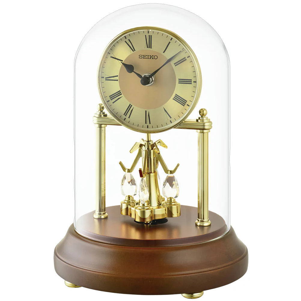 Seiko Traditional Rotating Pendulum Mantel Clock QXN236G