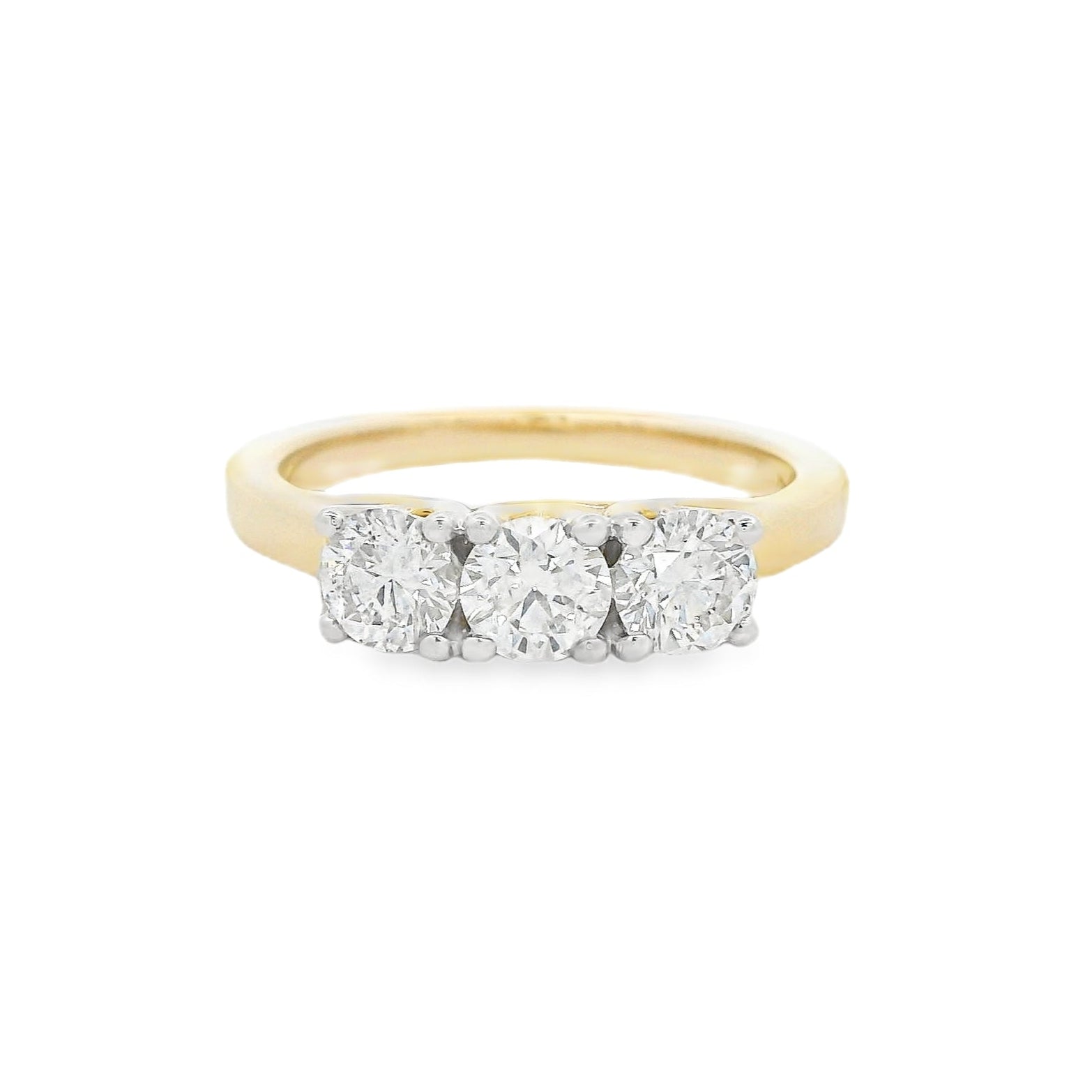 3 Stone Diamond Ring 1.01ct 9ct Gold