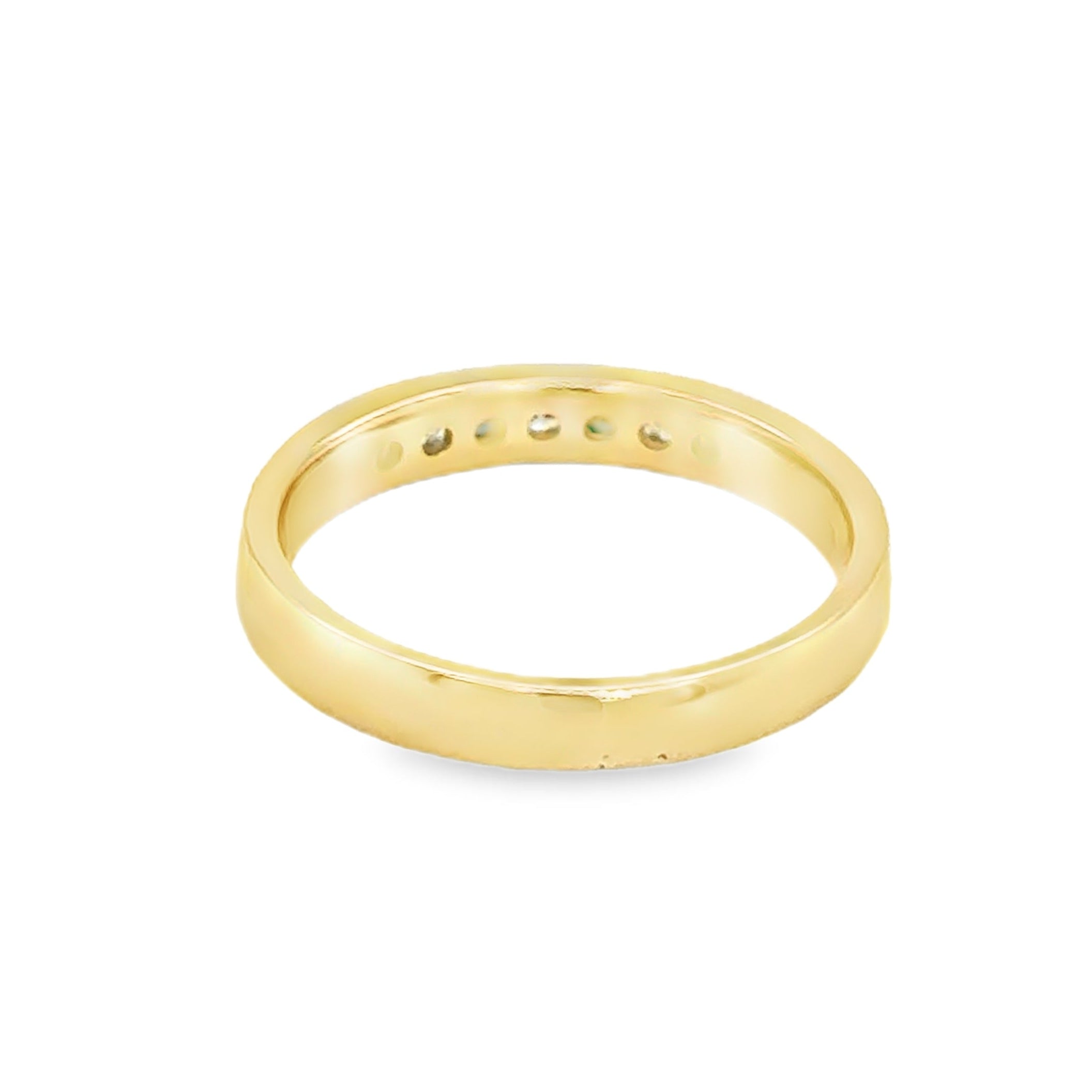 Sapphire & Diamond Eternity Ring Channel Set 9ct Gold rear