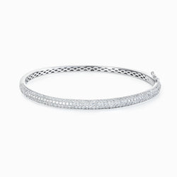 The Real Effect Silver CZ Pave Bangle