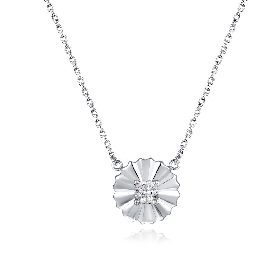 The Real Effect Silver CZ Astro Necklace RE50954