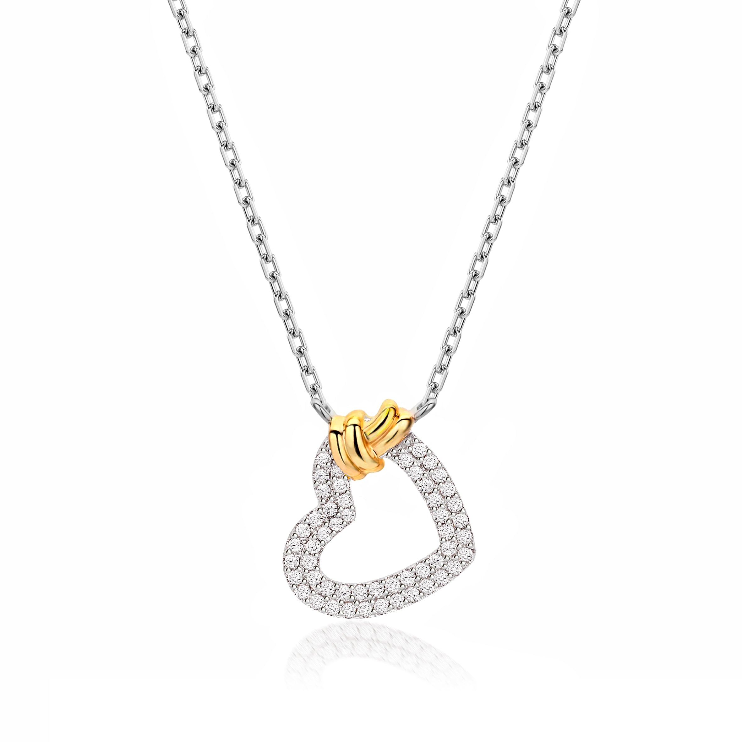 Real Effect CZ Heart Necklace RE54984