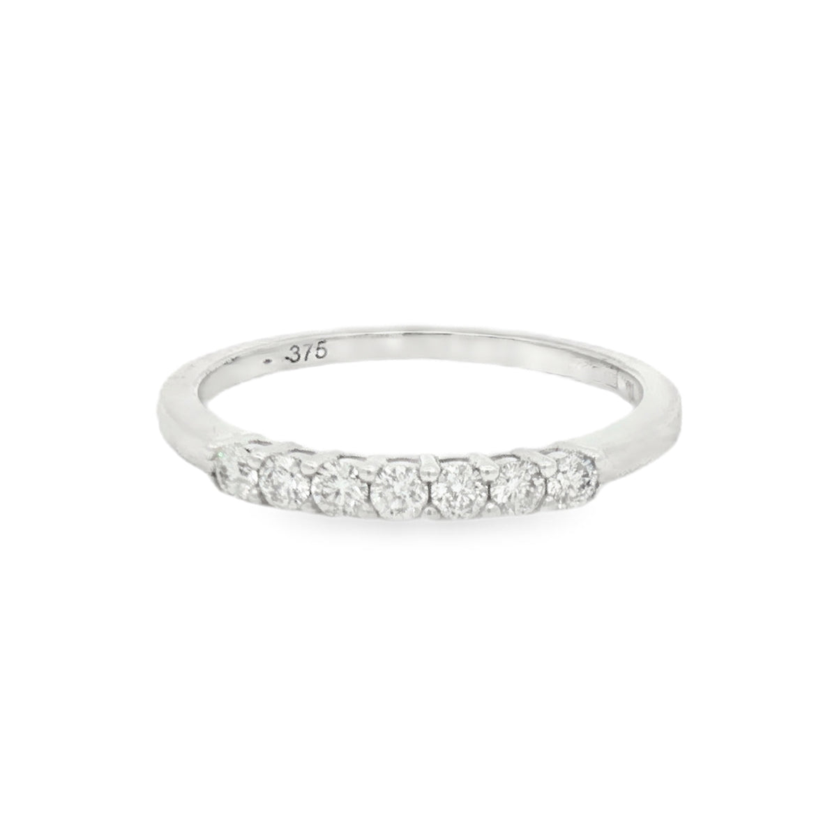 Diamond 7 Stone Eternity Ring 0.25ct Claw Set 9ct White Gold
