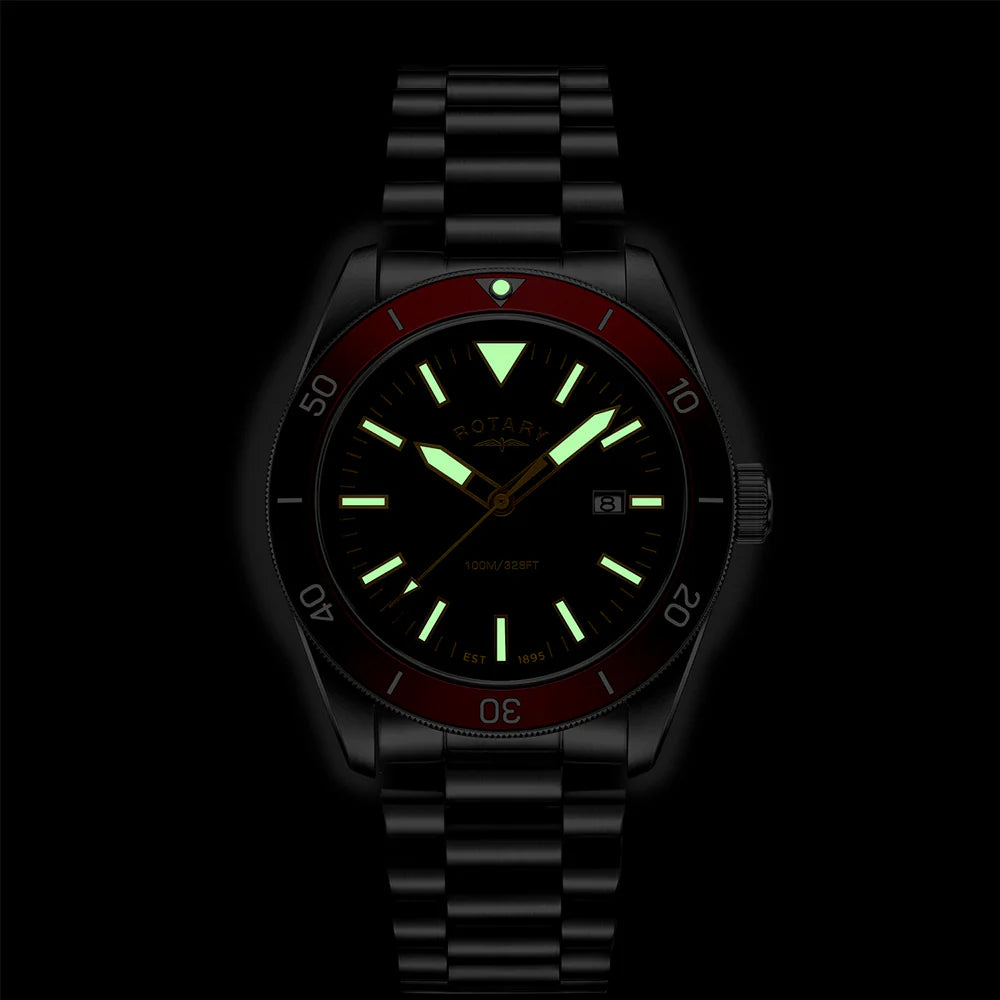 Rotary Apex 100 Men's Bracelet Watch RGB10001/98 NIGHT