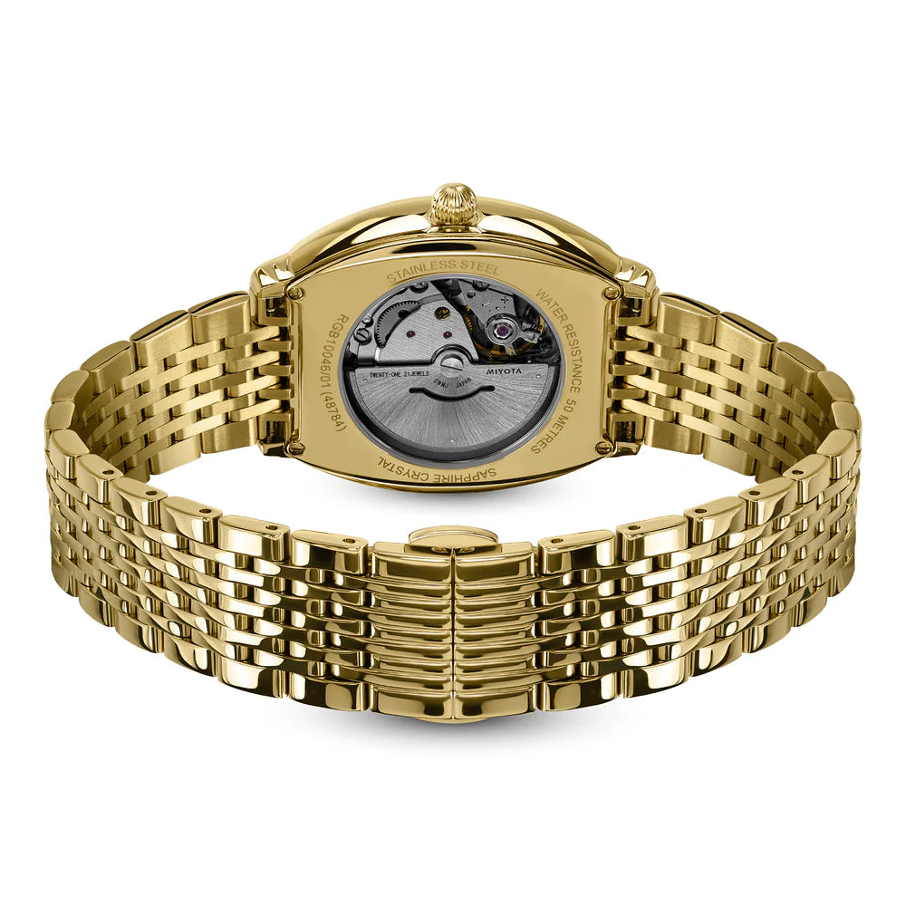 Rotary 1895 Tonneau Automatic Men's Bracelet Watch RGB10046/01 case back