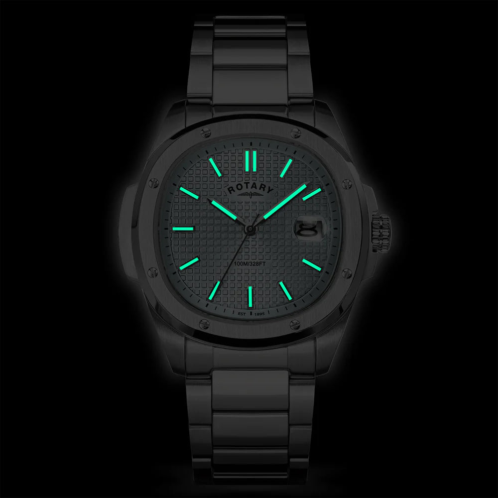 Rotary Apex100 Men's Bracelet Watch RGB10077/57 night