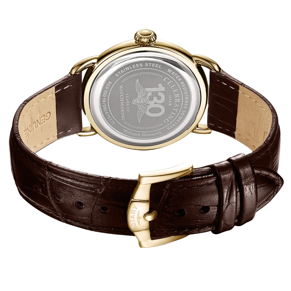 Rotary Heritage Men's Leather Strap Watch RGS10014/06