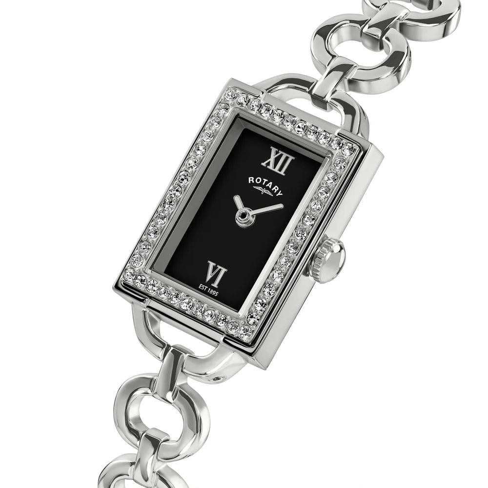 Rotary Cocktail Ladies Stone Set Bracelet Watch RLB1000/04 SIDE