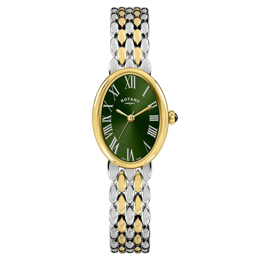 Rotary Ladies Heritage Astoria Green Dial Bracelet Watch RLB10025/24
