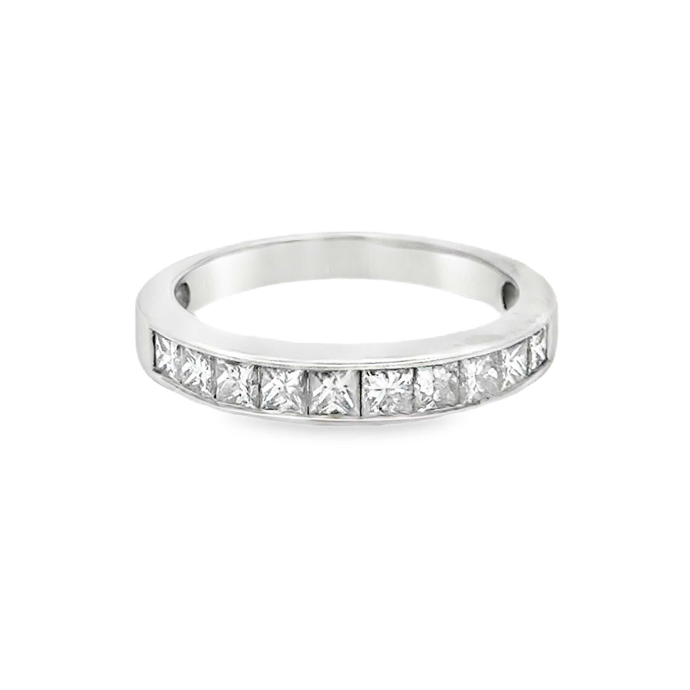 Pre Owned Princess Cut Diamond Eternity Ring 18ct White Gold
