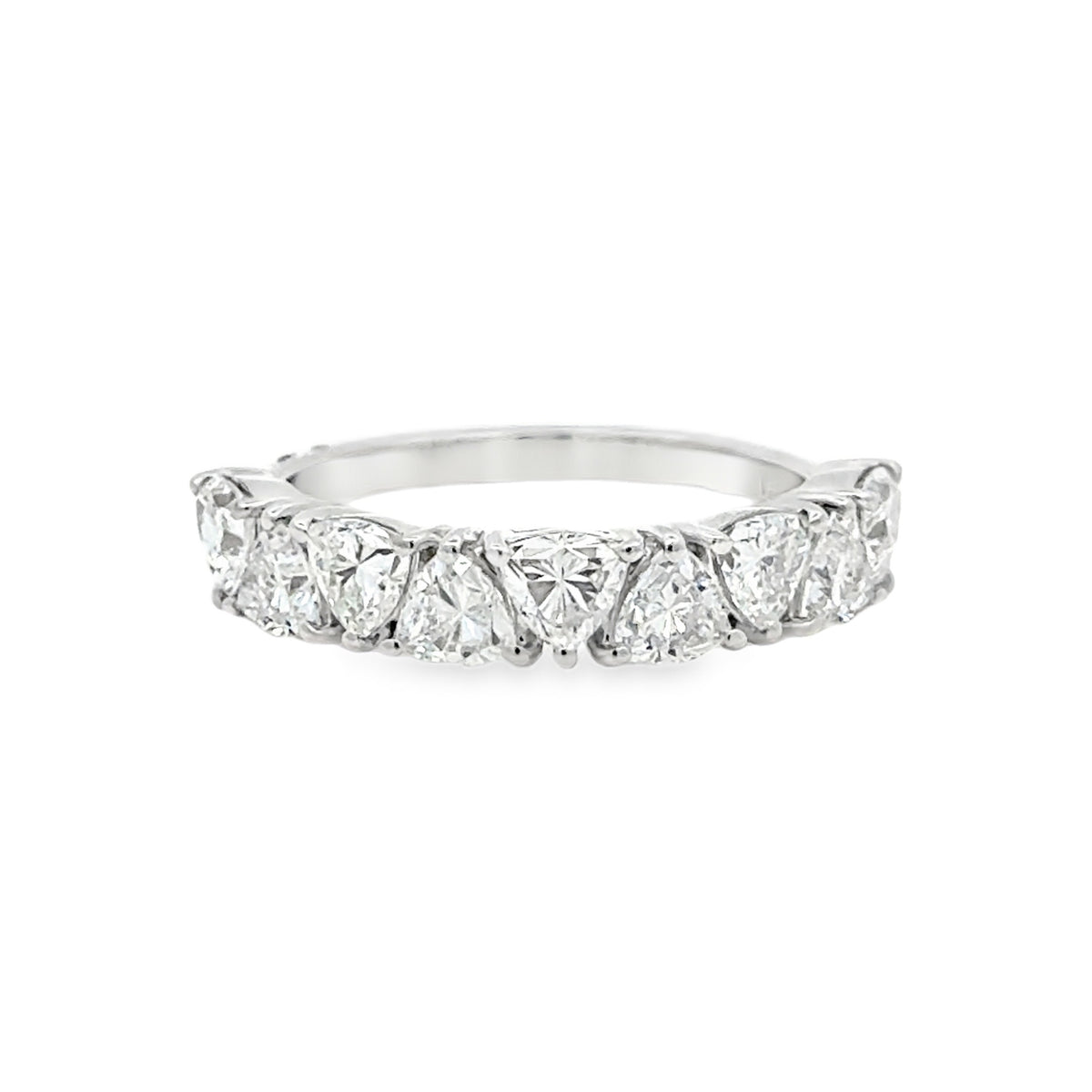 Lab Grown Diamond Trilliant Cut 1.76ct Eternity Ring 9ct White Gold