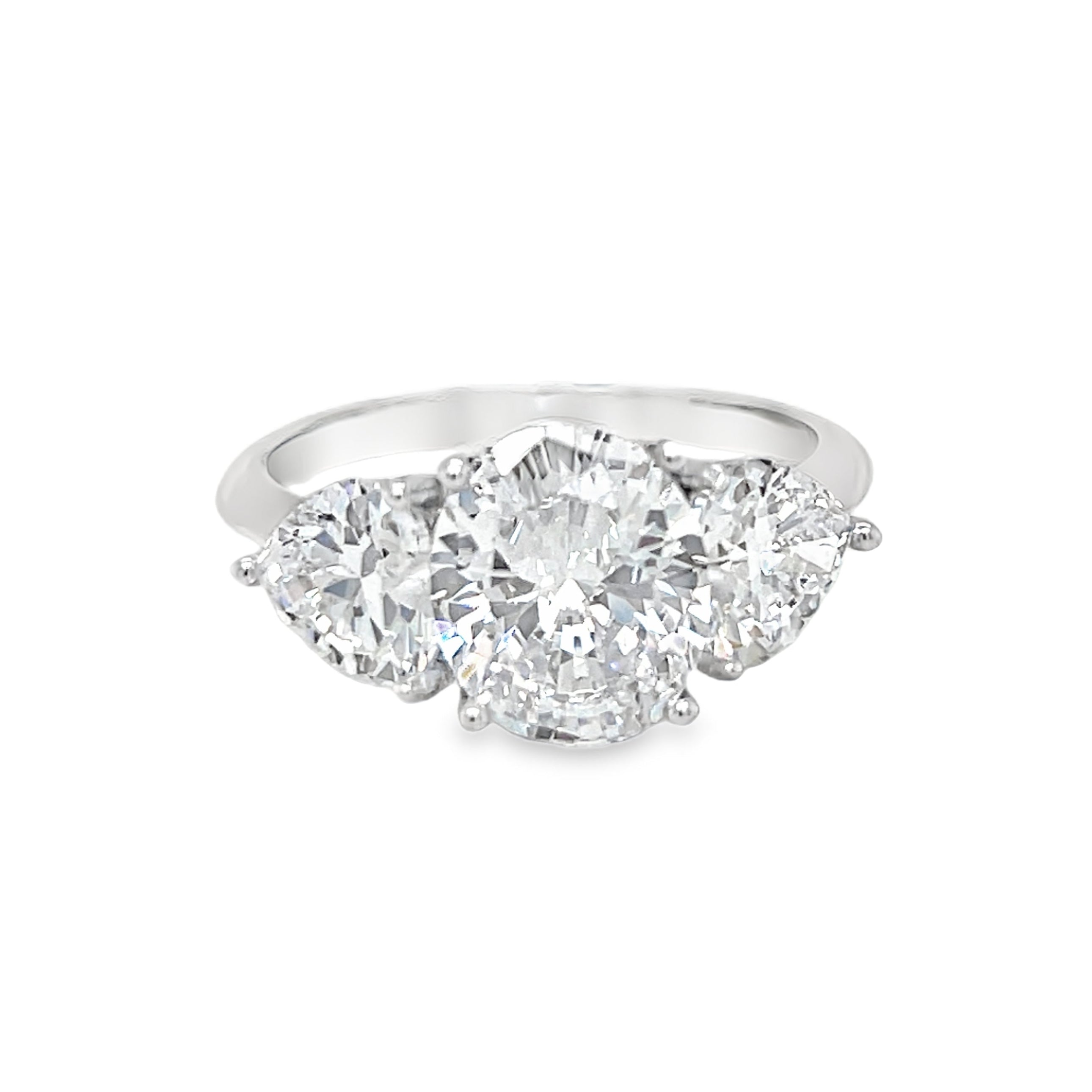 Silver & CZ Trilogy Ring
