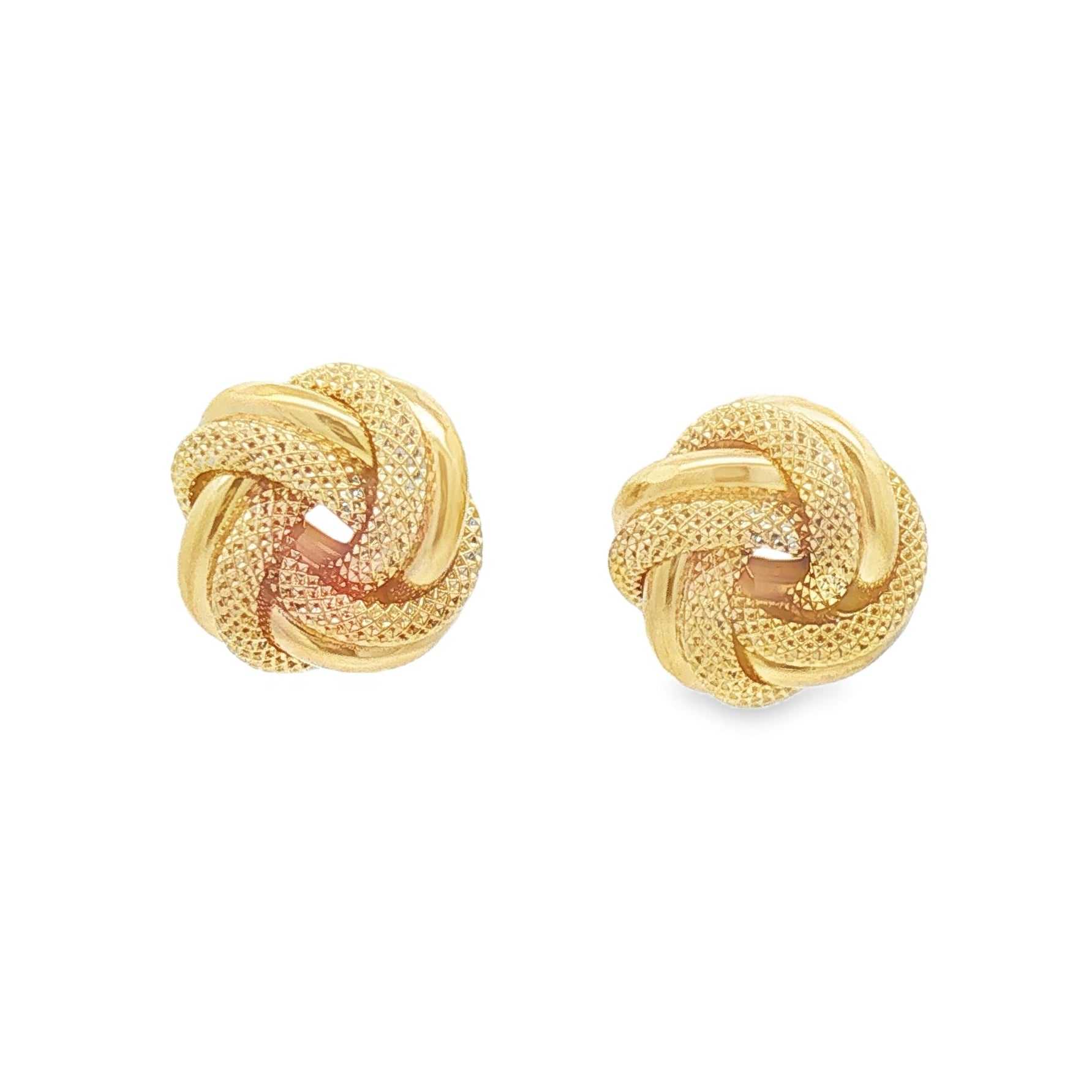 9ct Yellow Gold Large 12mm Knot Earrings