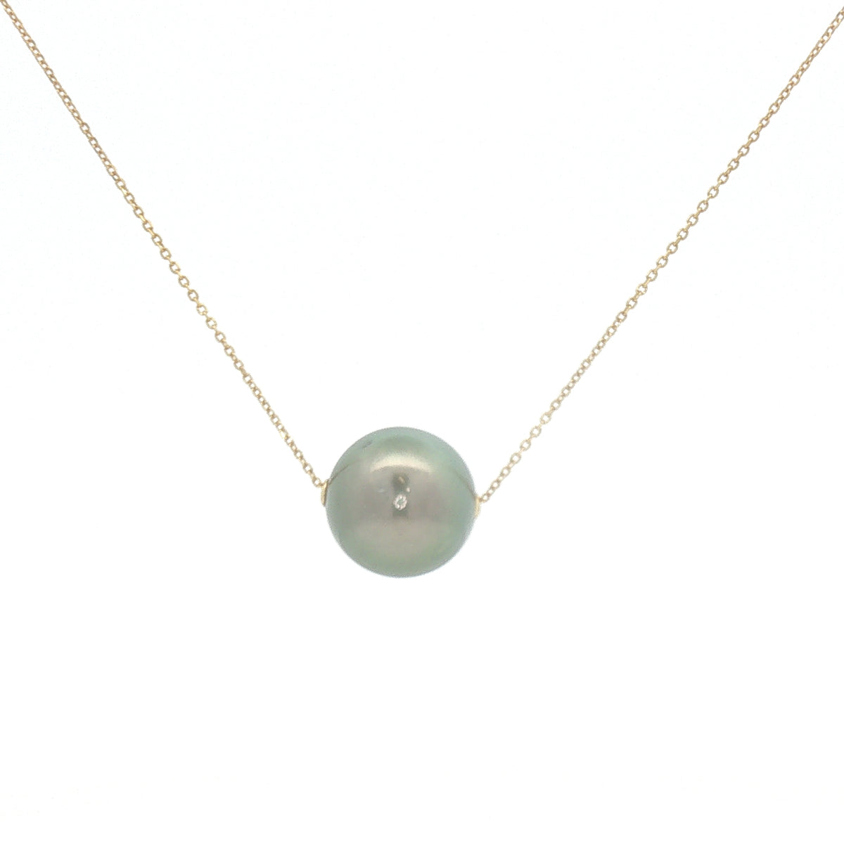 9ct Yellow Gold Sliding Tahitian Pearl Necklace