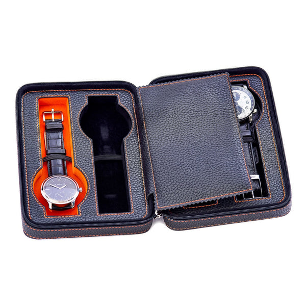 Leanschi Black & Orange 4 Watch Case