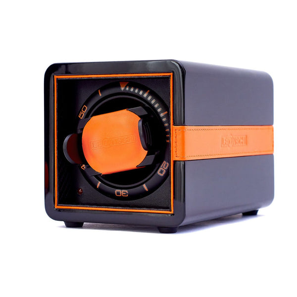 Leanschi Black & Orange Single Watch Winder