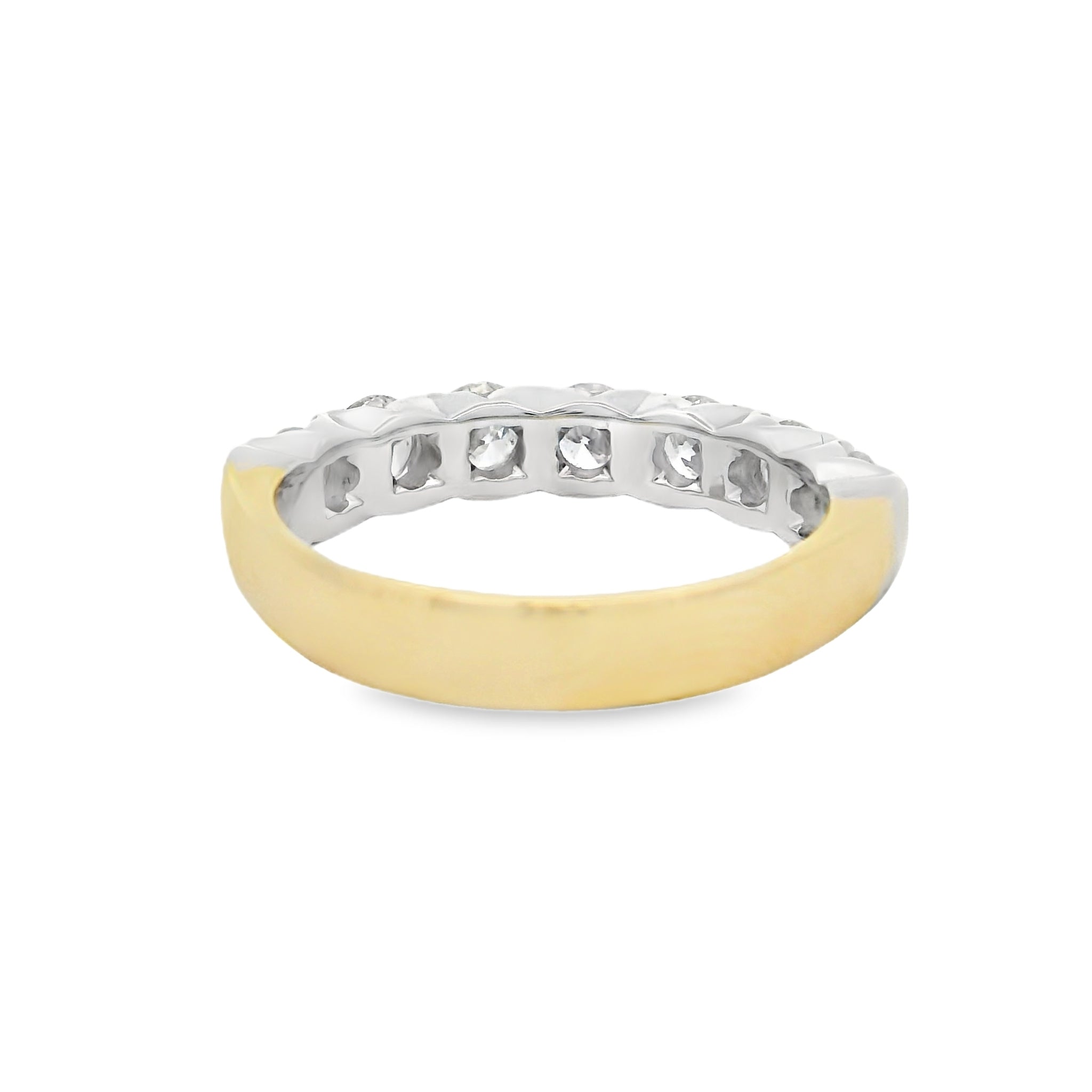 7 Stone Diamond Bar Set Eternity Ring 18ct Gold