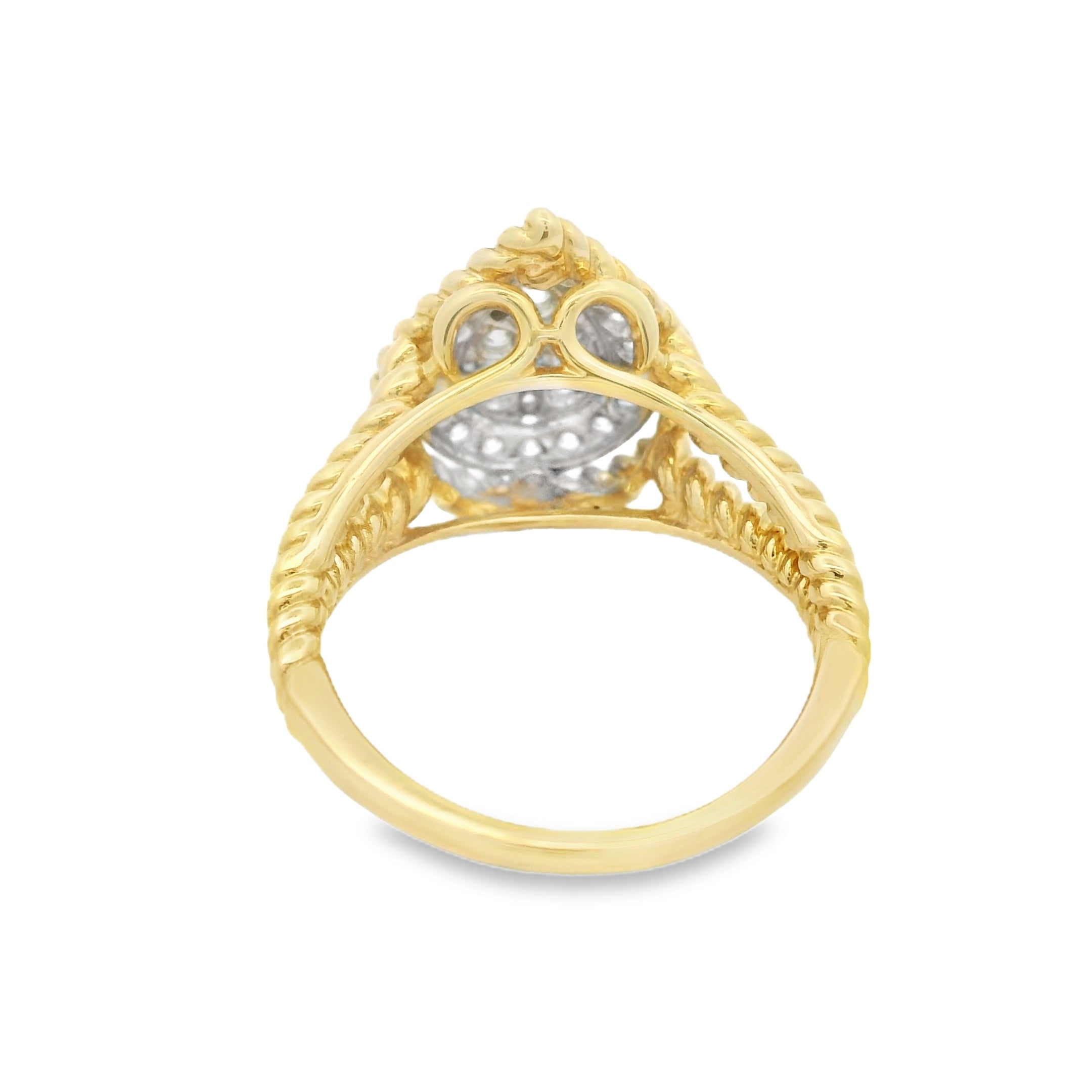 Diamond Teardrop Cluster Ring 0.50ct 18ct Gold