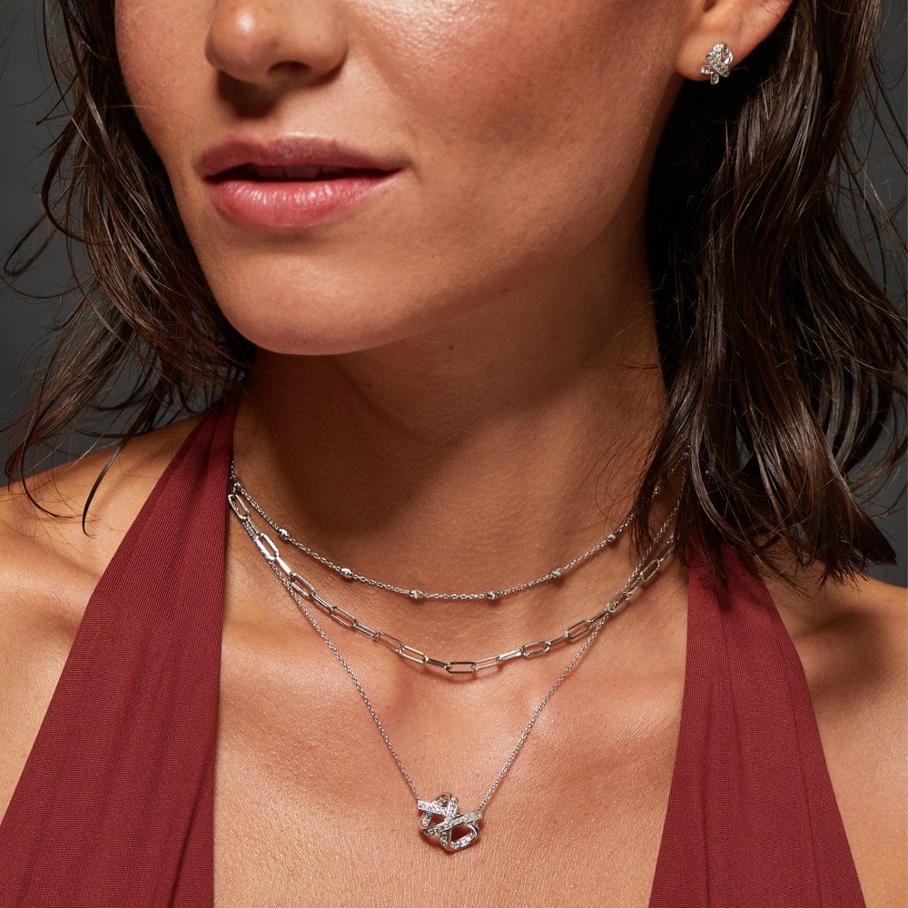 Hot Diamonds Aurora Necklace DN224 model shot