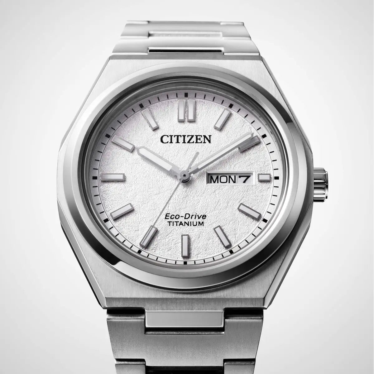 Citizen Eco Drive Men's Zenshin Three-hand Super Titanium™ Bracelet Watch AW0130-85A