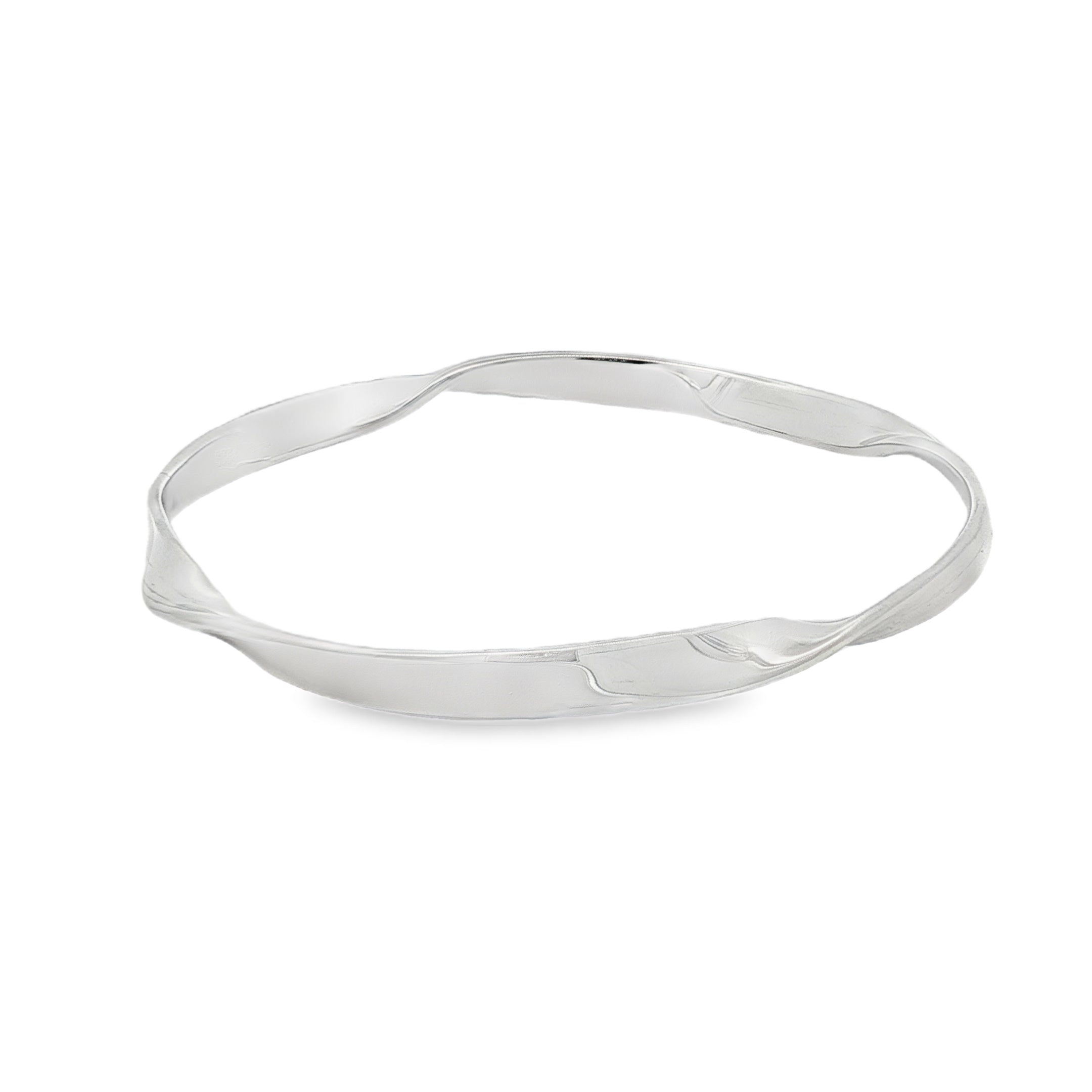 Sterling Silver Bangle with Twists