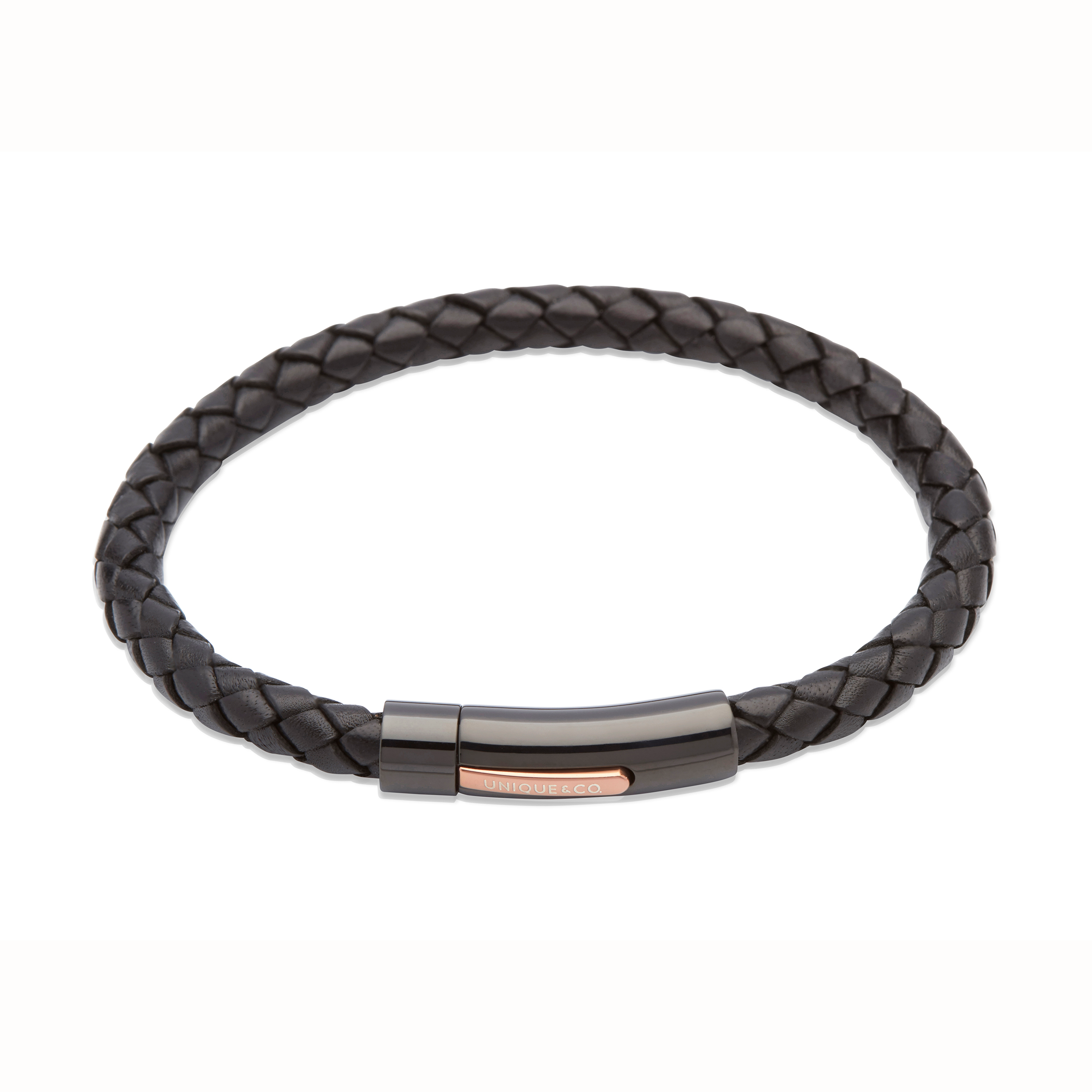 Unique & Co Men's Leather Bracelet B320BL