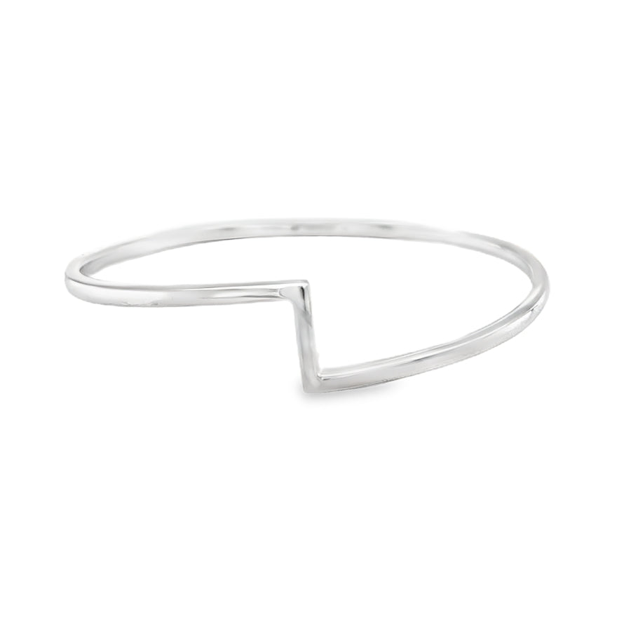Sterling Silver Lightening Bolt Bangle