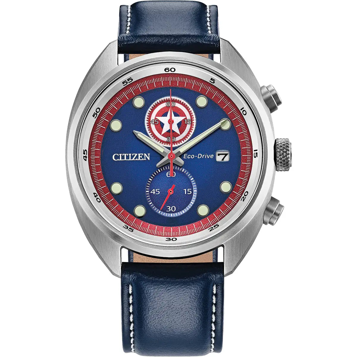 Citizen Men's Eco Drive Marvel Captain America 85th Anniversary Inspired Box Set CA7046-46W