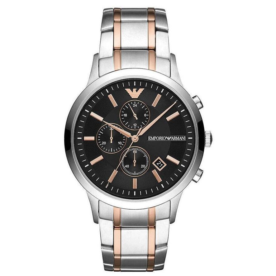 Emporio Armani Ar11165 Men S Renato Two Tone Chronograph Watch
