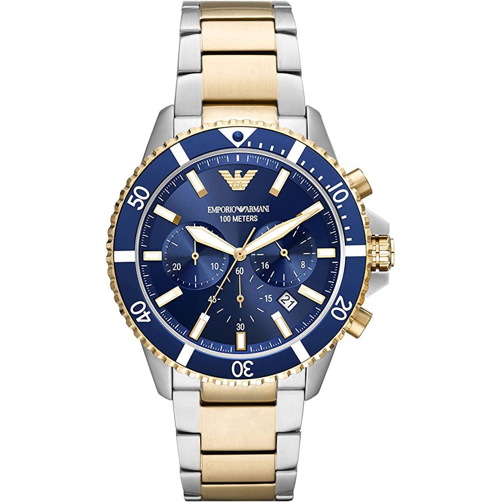 Emporio Armani Ar11362 Men S Chronograph Diver Blue Watch