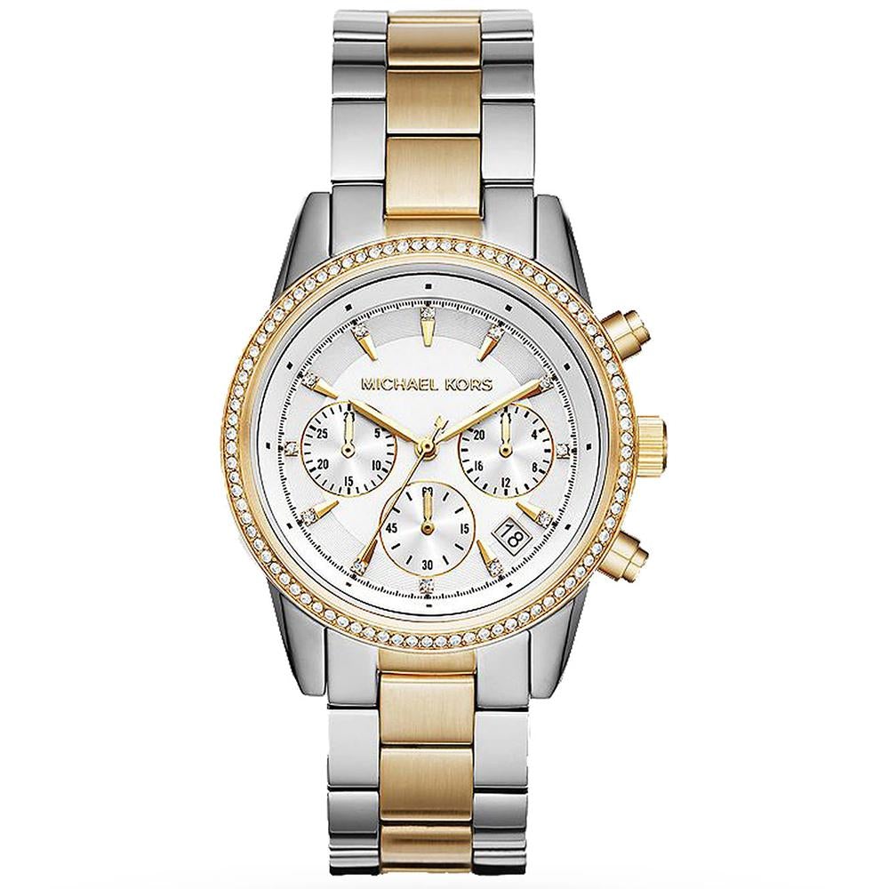 Michael Kors Mk6474 Ladies Ritz Gold Chronograph Watch