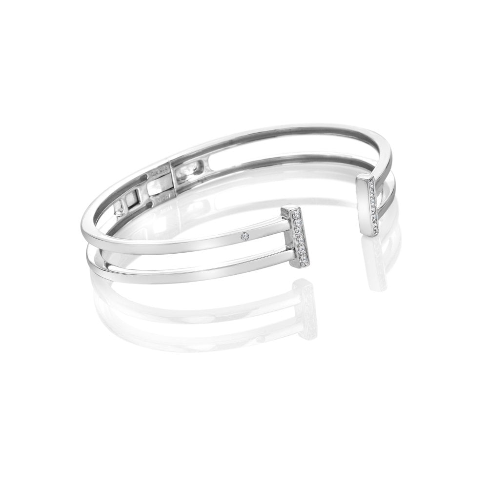 Hot Diamonds Double T-Bar Bangle DC230