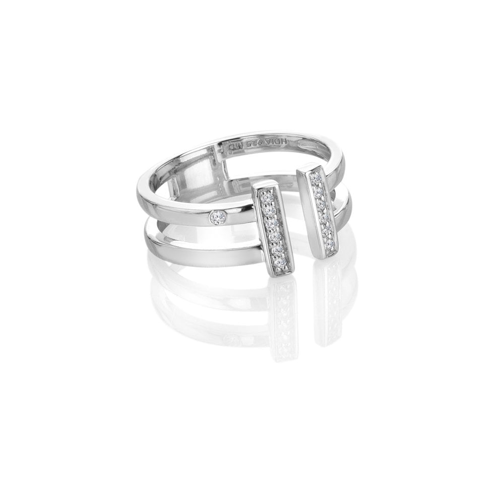 Hot Diamonds Double T Bar Ring DR316