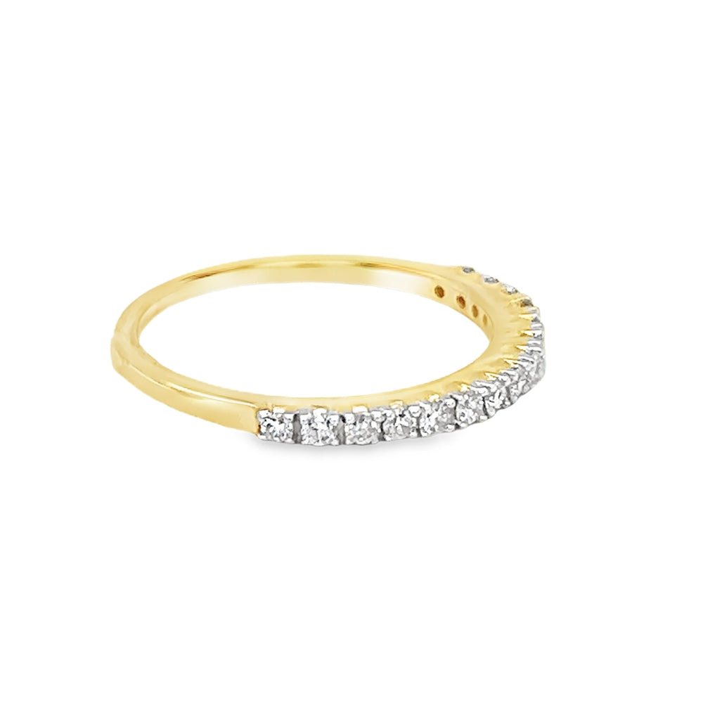 Diamond Eternity Ring 0.25ct Claw Set 9ct Gold side