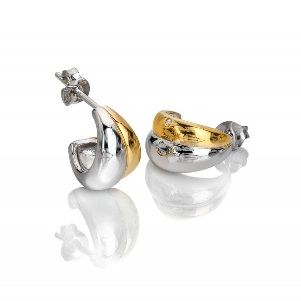 Hot Diamonds Droplet Two Tone Earrings DE872