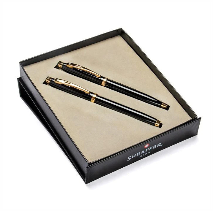 Sheaffer Series 100 Glossy Black Ballpoint & Roller Ball Pen Set