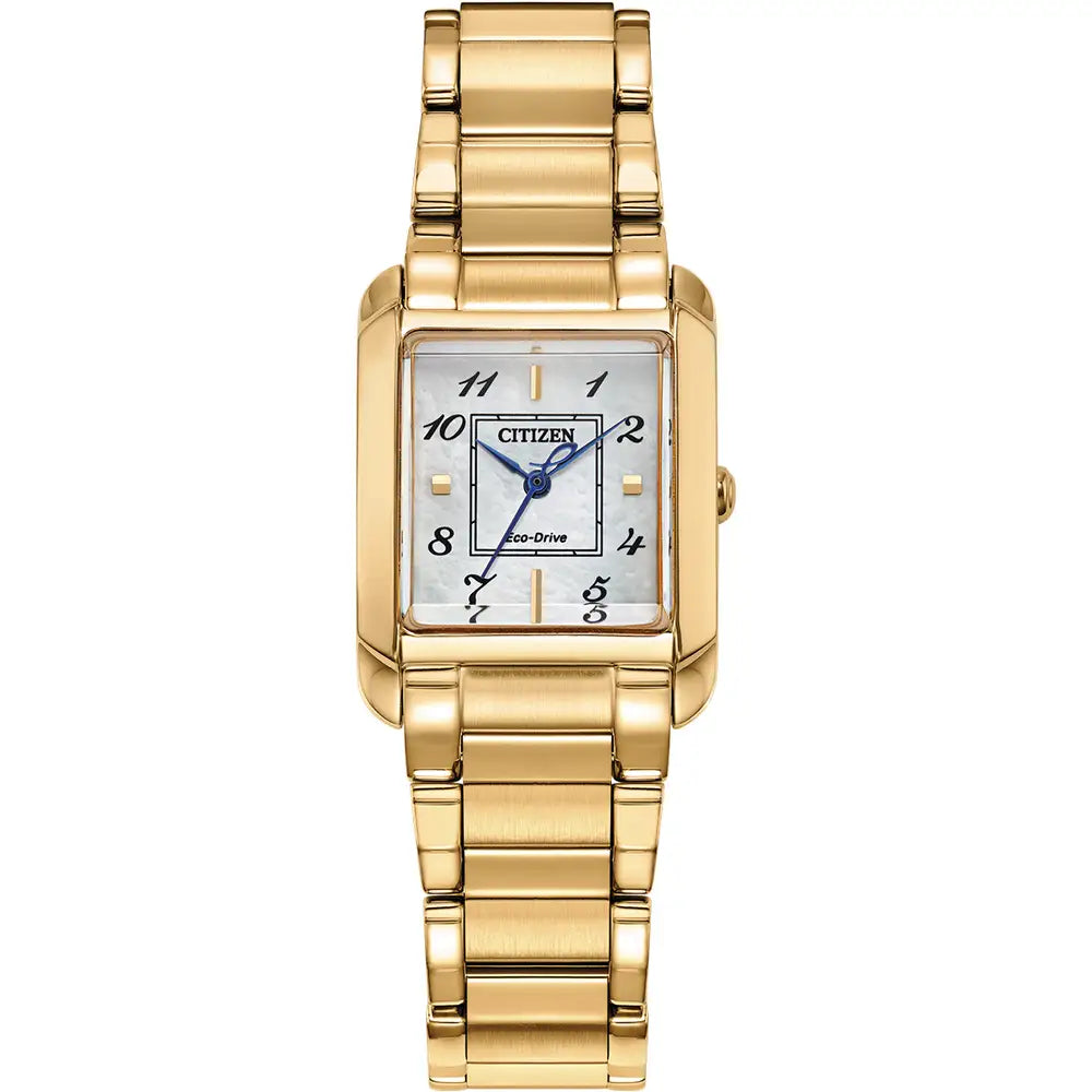 Citizen Eco Drive Ladies L Bianca Gold Tone Watch EW5602-57D