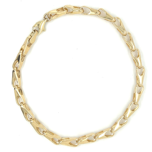 9ct Gold Barley Corn Link Bracelet