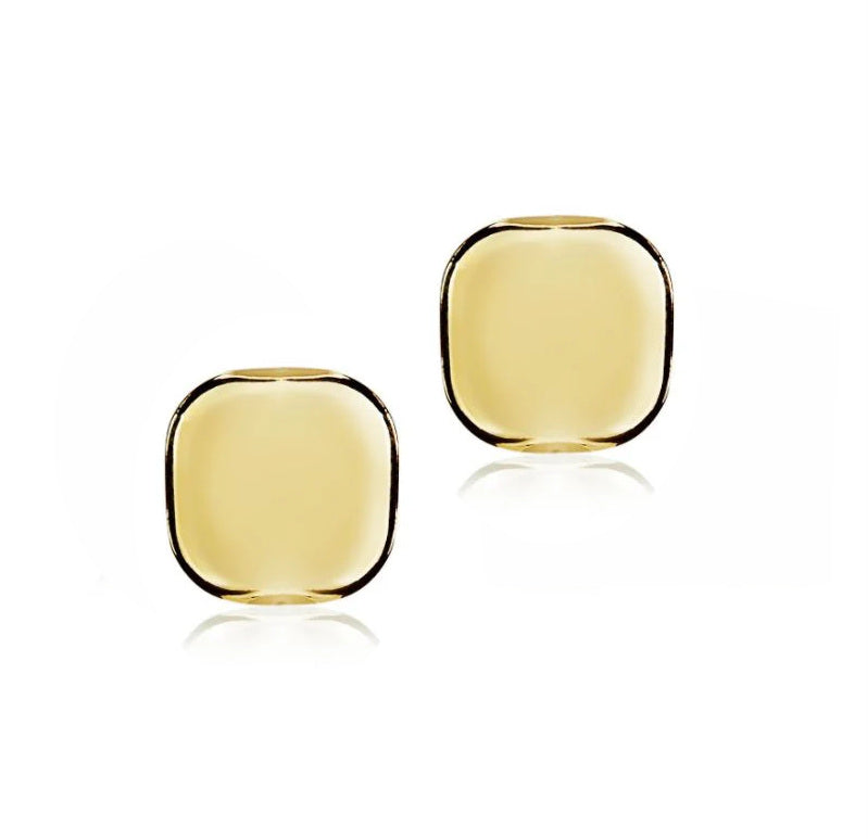 9ct Gold 8mm Polished Cushion Stud Earrings