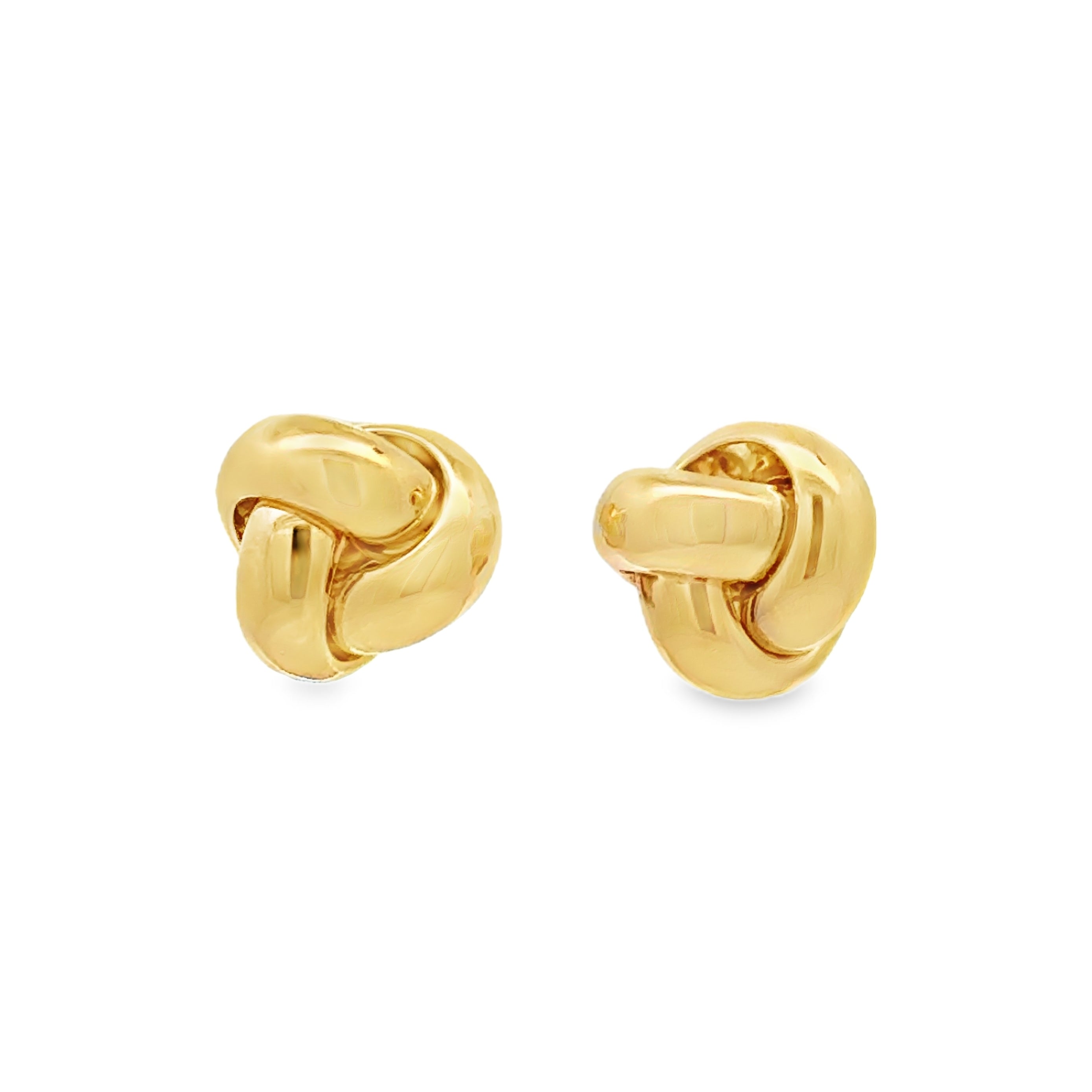 9ct Yellow Gold 12mm Polished Knot Earrings