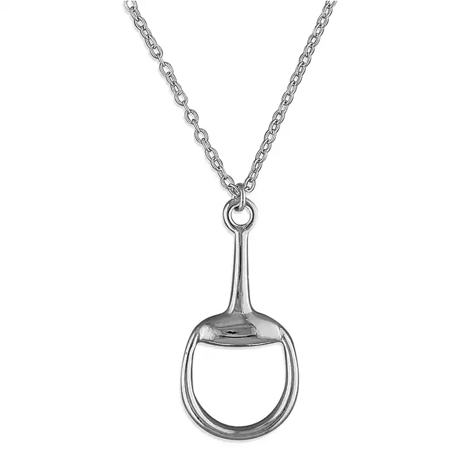 Sterling Silver Single Snaffle Necklace